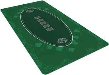 Bullets Playing Cards - tapis de poker 180x90cm, carré, vert, design casino 1