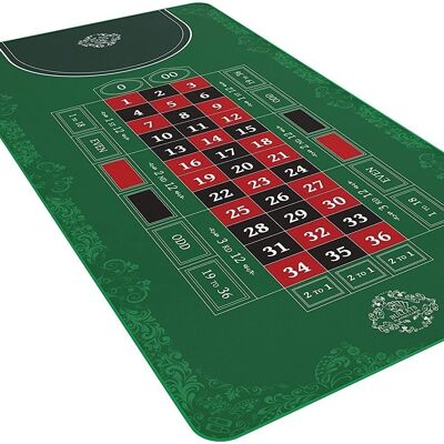 Bullets Playing Cards - Roulette mat, 180x90cm, green