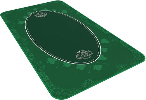 Bullets Playing Cards - Universal-Spiel-Matte 140x75cm, eckig, grün, Casino Design