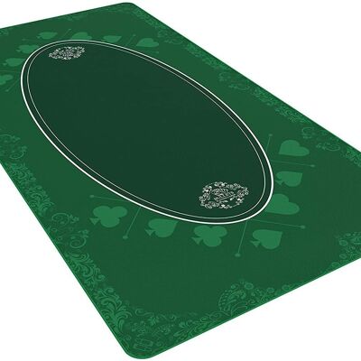 Bullets Playing Cards - Tapis de jeu universel 180x90cm, carré, vert, design casino