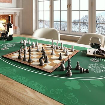 Bullets Playing Cards - Tapis de jeu universel 160x80cm, carré, vert, design casino 3