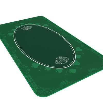 Naipes Bullets - tapete de póquer, 140x75cm, verde, diseño de casino