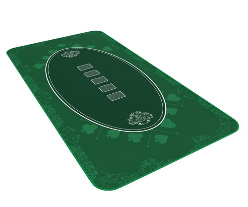 Bullets Playing Cards - Pokermatte, 160x80cm, grün, Casino Design