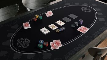 Bullets Playing Cards - tapis de poker, 100x60cm, noir, design casino 3