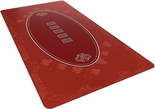 Bullets Playing Cards - Pokermatte 180x90cm, eckig, rot, Casino Design