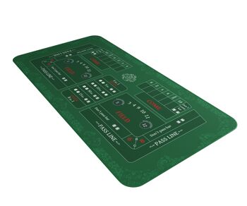 Bullets Playing Cards - Tapis de craps 180x90cm, vert 1