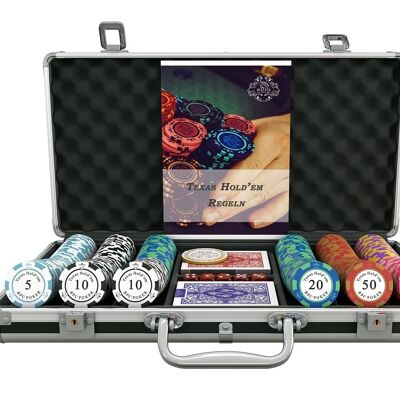Bullets Playing Cards - Coffret de poker avec 300 jetons d'argile - CARMELA