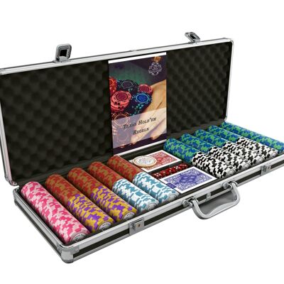 Bullets Playing Cards - Pokerkoffer mit 500 Clay-Chips - CARMELA