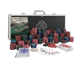 Cartes à jouer Bullets - Coffret de poker avec 500 jetons d'argile (sans valeurs) - CORRADO 2