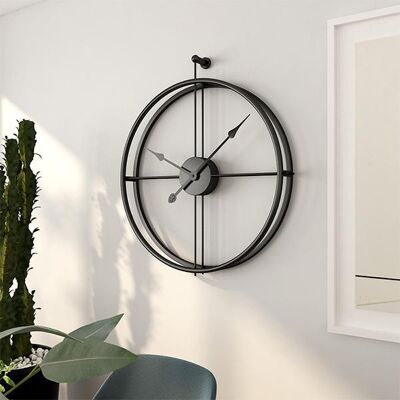 The Sailor Wall Clock-Black on Gold