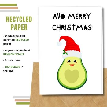 Carte de Noël Eco, Avo Joyeux Noël Pack de 8 2