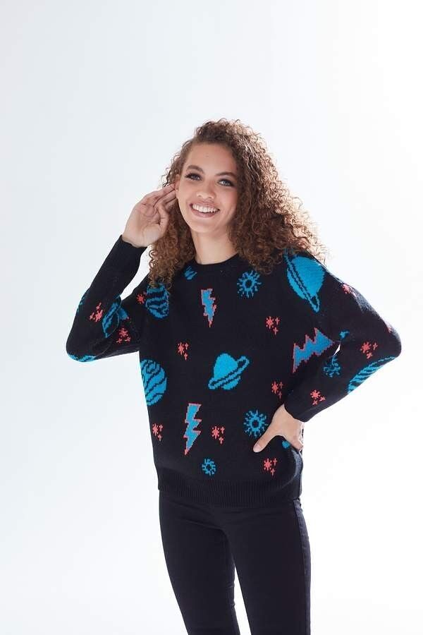 Maglione Liquorish Cosmic Pattern - L