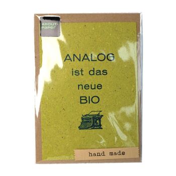UNPERFEKT PERFEKT - Carte postale "ANALOG is the new BIO