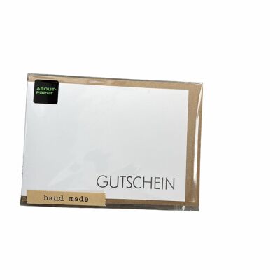 UNPERFEKT PERFEKT - Postkarte mit Kuvert "Gutschein