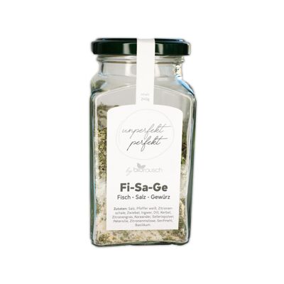 UNPERFEKT PERFEKT - Fi-Sa-Ge (Fish Salt Spice) 240g in un bicchiere