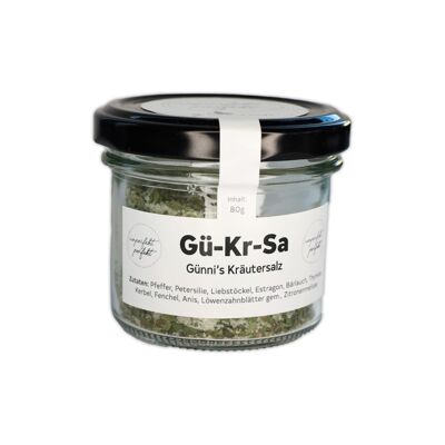 UNPERFEKT PERFEKT - Gü-Kreu-Sa (sal de hierbas silvestres de Günnis) 80 g en un vaso