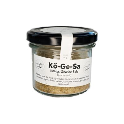UNPERFEKT PERFEKT - Kö-Ge-Sa (King's Spice Salt) Ayurvedico 80g in un bicchiere
