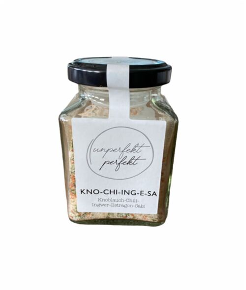 UNPERFEKT PERFEKT - Kno-Chi-Ing-E Salzgewürzmischung 160g (Knoblauch, Chili, Ingwer, Estragon)