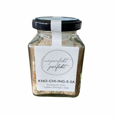 UNPERFEKT PERFEKT - Miscela di spezie salate Kno-Chi-Ing-E 160g (aglio, peperoncino, zenzero, dragoncello)