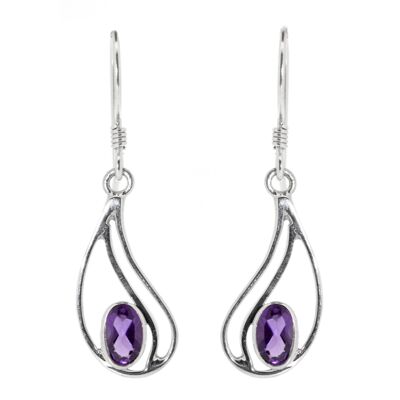 Boucles d'oreilles double larme et coffret de présentation Bemine