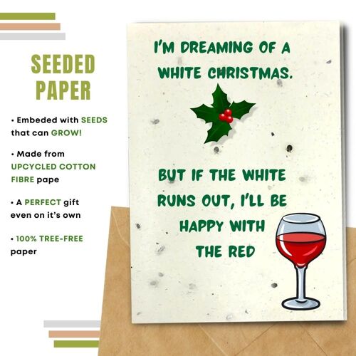Eco Christmas Card, Red Christmas Pack Of 8