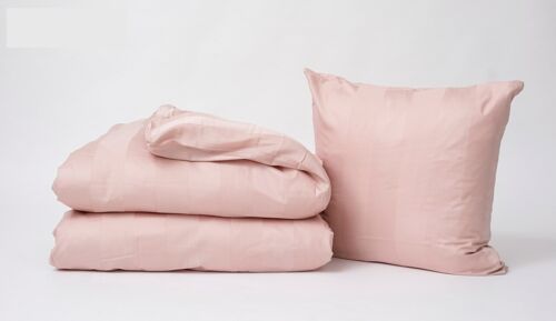 Duvet cover in 100 % cotton satin, pink, 1 size: 140 x 200 cm