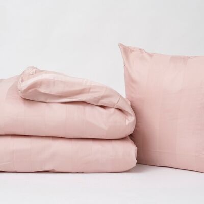 Duvet cover in 100 % cotton satin, pink, 1 size: 140 x 200 cm