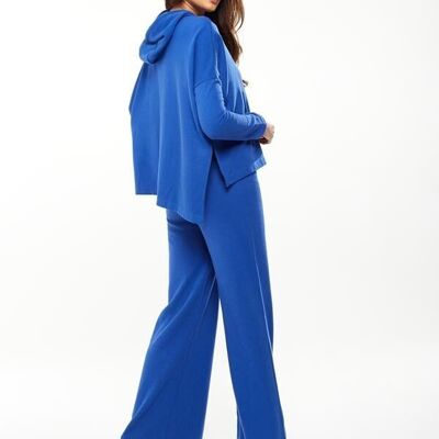 Pantalon de survêtement à jambe large Liquorish en Bleu - S