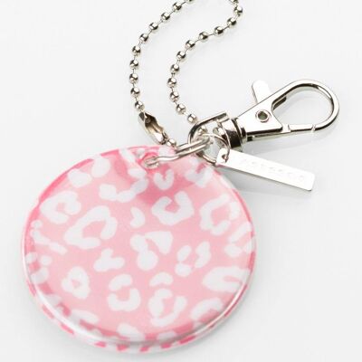 Reflector - Patterned Circle Safety Jewellery,, Panther Fuchsia
