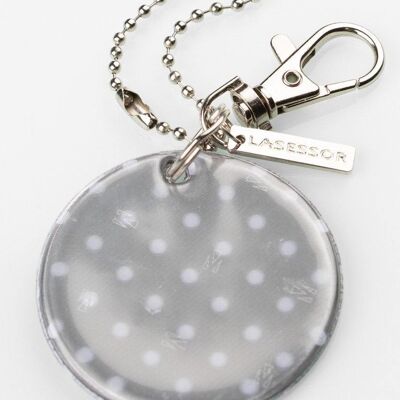 Reflector - Patterned Circle Safety Jewellery,, Polkadot Black