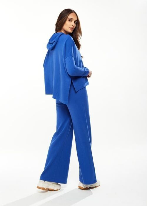 Liquorish Wide-leg Tracksuit Pant in Blue - M