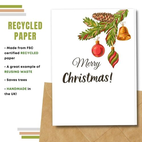 Eco Christmas Card, Christmas Time Pack Of 8