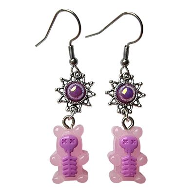 Electrified Gummy Bear Earrings - Pink