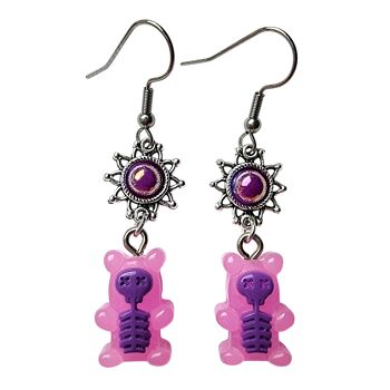 Boucles d'Oreilles Gummy Bear Electrified - Violet