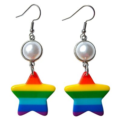 Boucles d'oreilles Rainbow Pride - Étoile