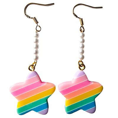 Pastel Pride Earrings - Star