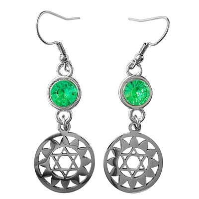 Boucles d'oreilles Chakra - Cœur