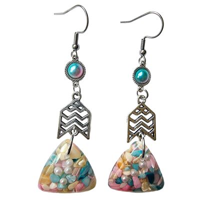 Boucles d'oreilles géométriques pastel