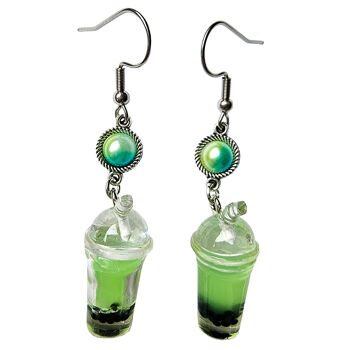 Boucles d'oreilles Bubble Tea - Vert