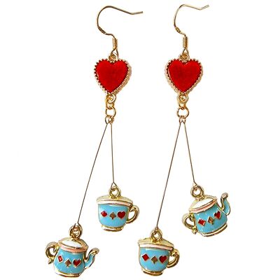 Boucles d'oreilles en émail Tea Party