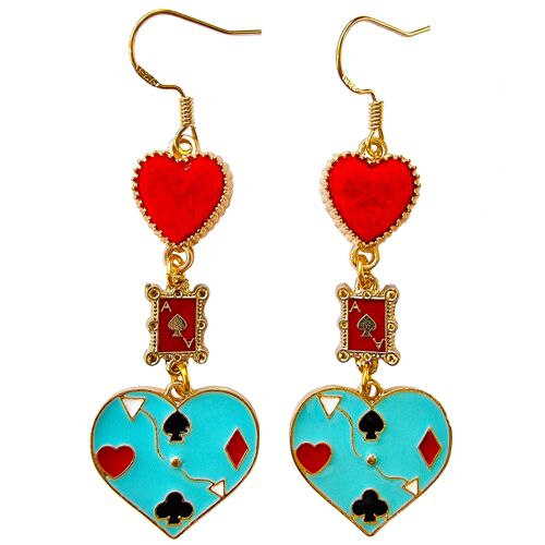 Queen of Hearts Enamel Earrings