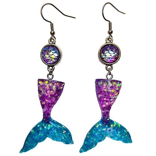 Mermaid for a Day Earrings - Blue & Purple