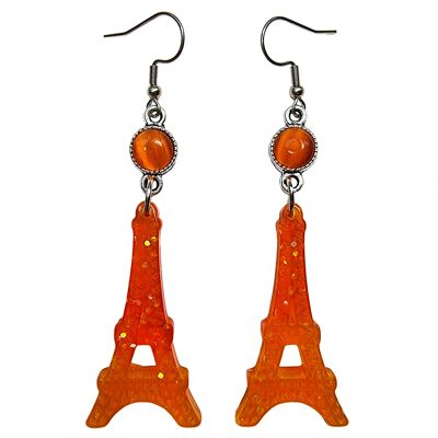 Pendientes Torre Eiffel - Naranja