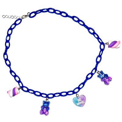 Candy Dreams Choker Necklace - Blue