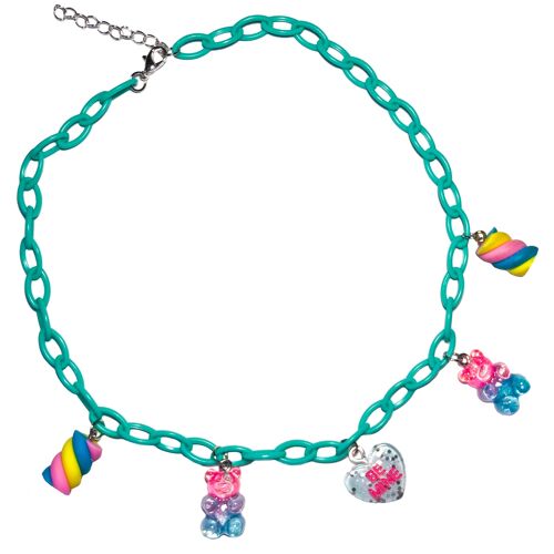 Candy Dreams Choker Necklace - Cyan