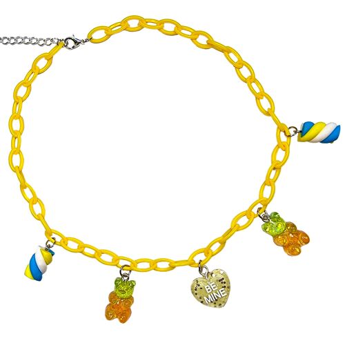 Candy Dreams Choker Necklace - Yellow