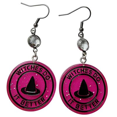 Pendientes Spooky 'Las brujas lo hacen mejor' - Rosa