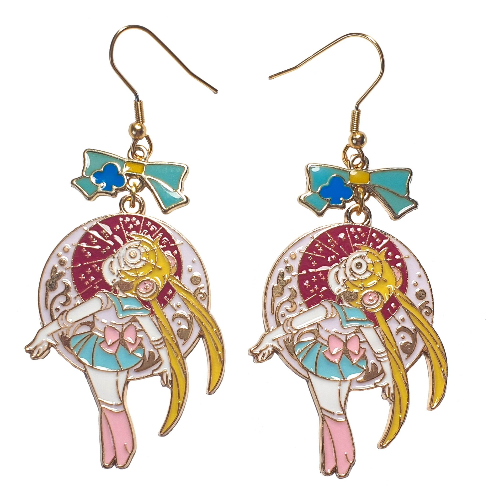 Fight by Moonlight Emaille-Ohrringe