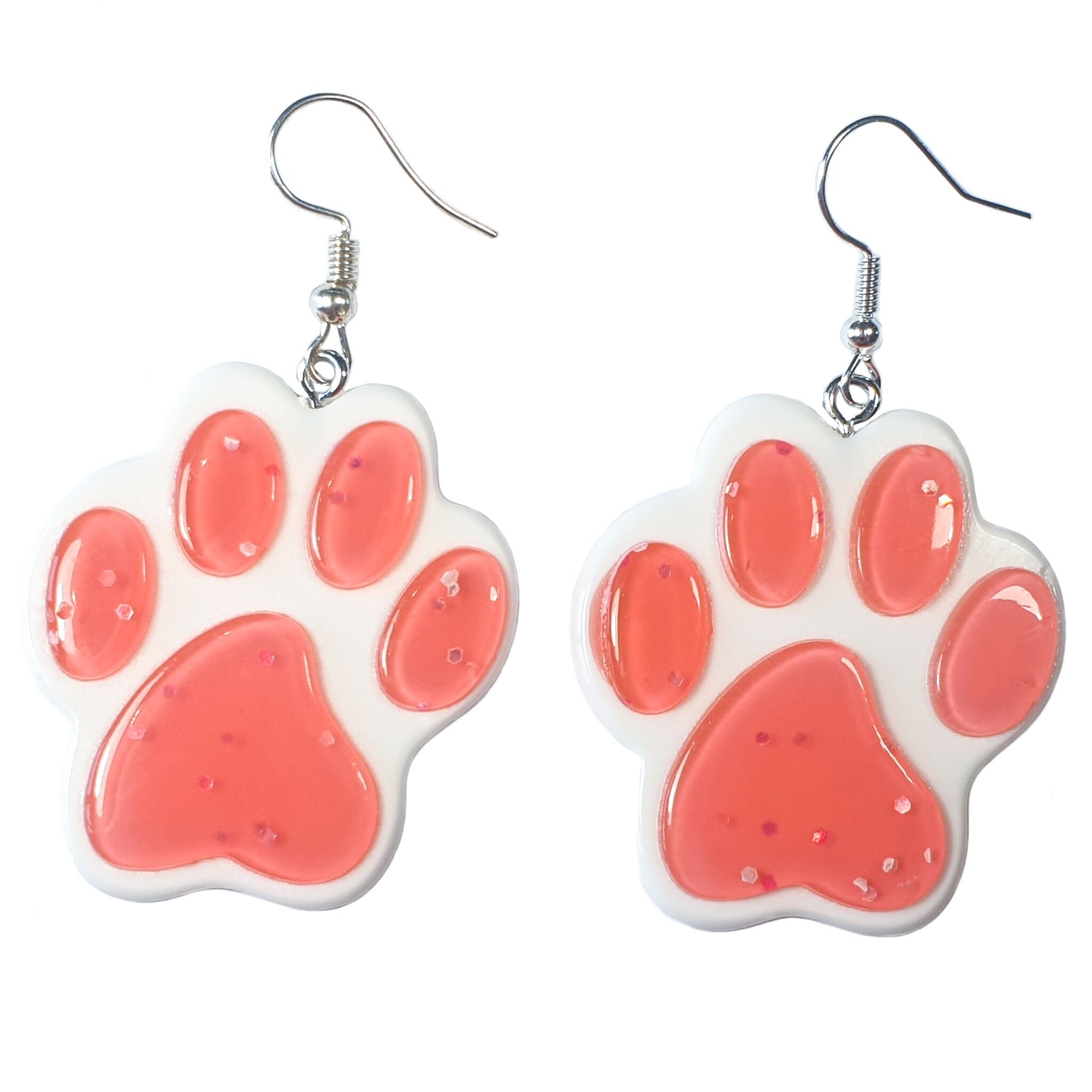 Boucles d'oreilles mignonnes Lil' Paws - Orange