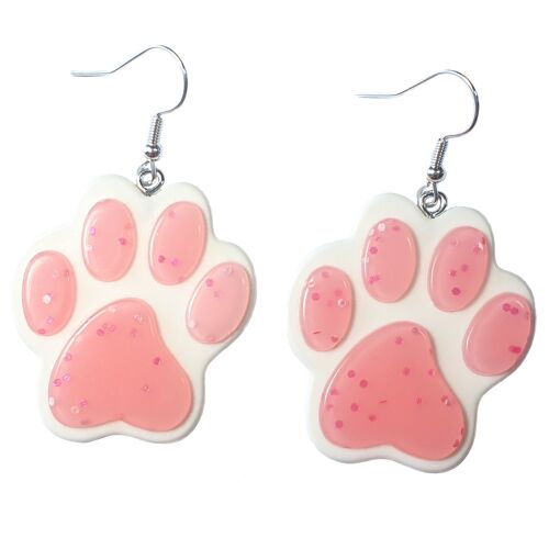 Cute Lil' Paws Earrings - Peach